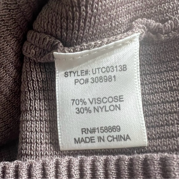 Promise Gray Ribbed Henley Top - Picture 4 of 4